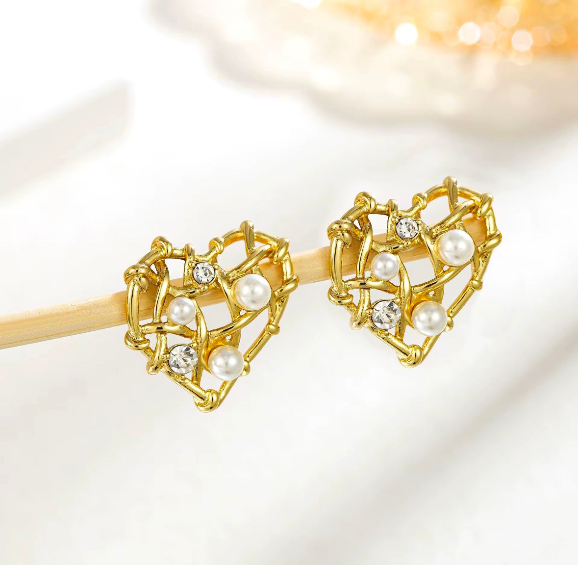 The Heart Web Earrings