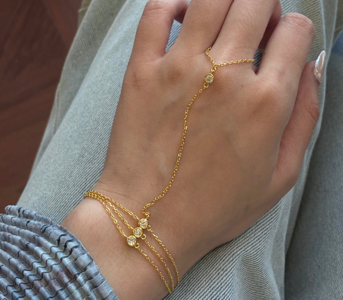 The Trinity Hand Chain