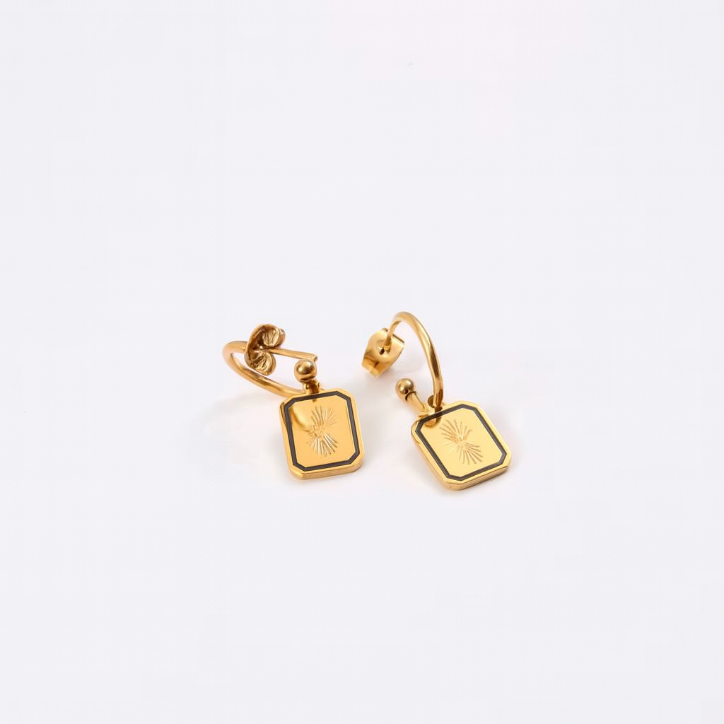 The Sunburst Charm Earrings