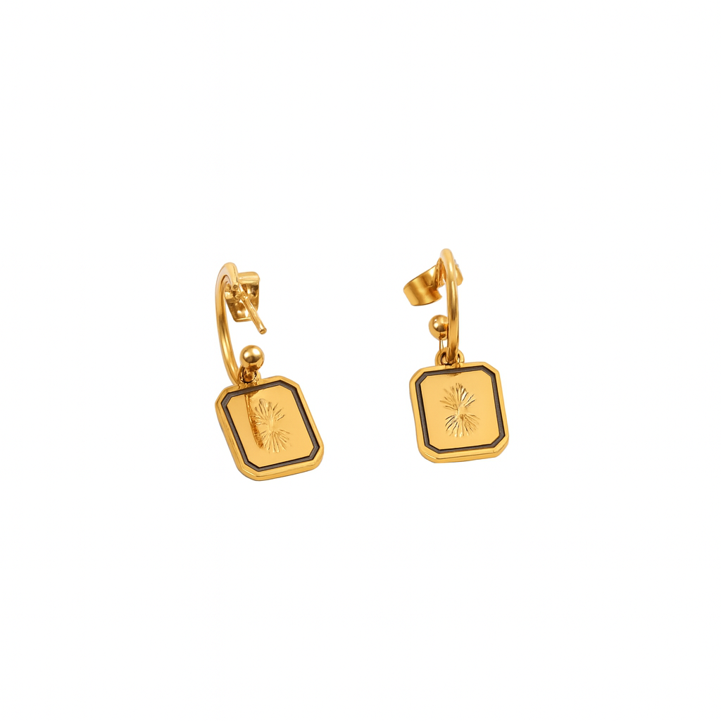 The Sunburst Charm Earrings