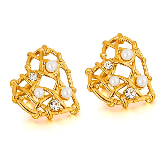 The Heart Web Earrings