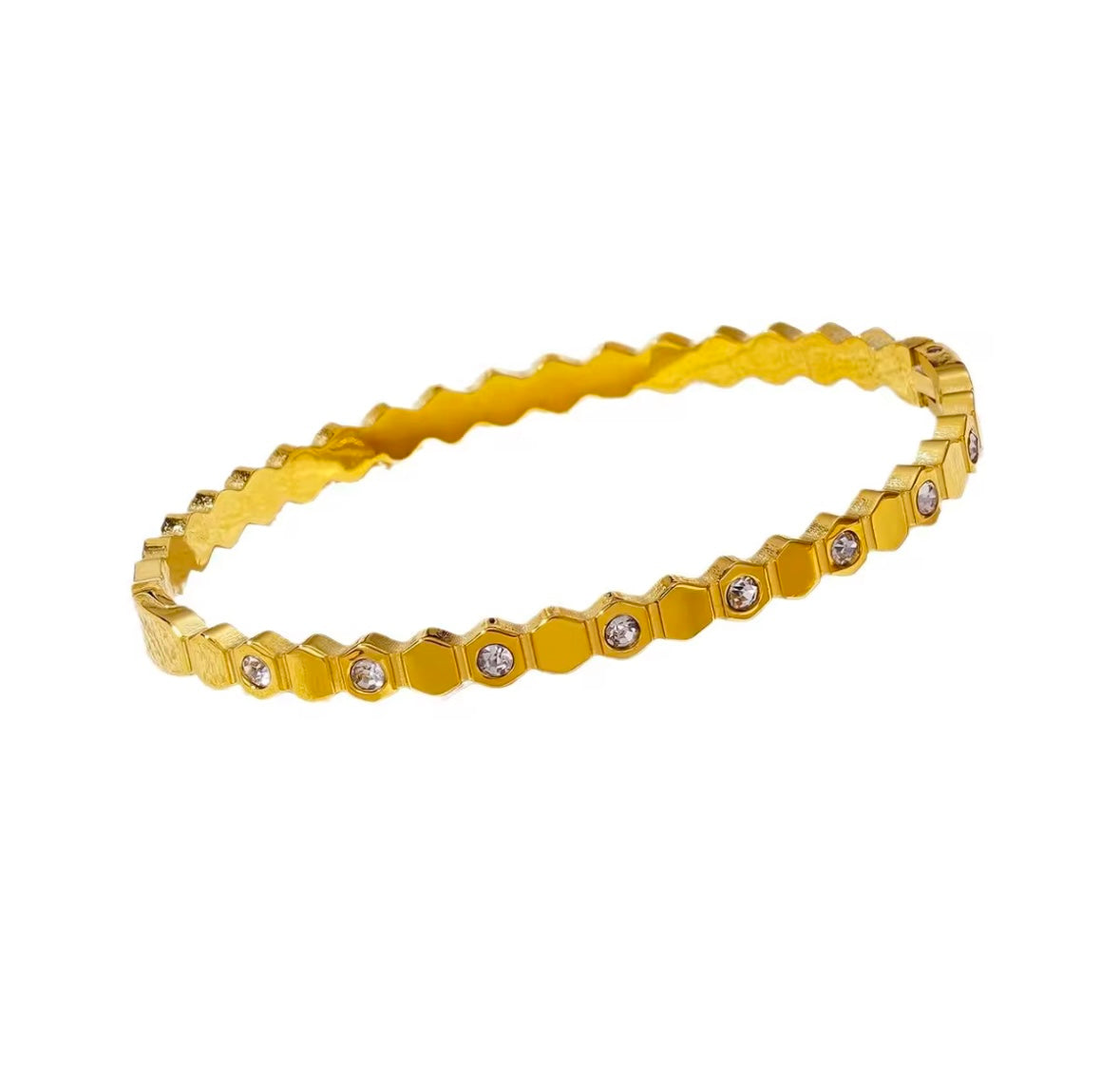 The Gilded Hexa Bangle