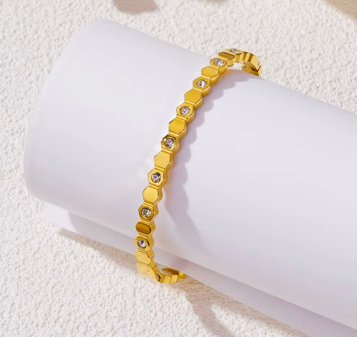 The Gilded Hexa Bangle