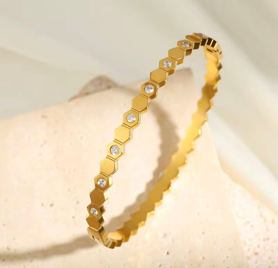 The Gilded Hexa Bangle