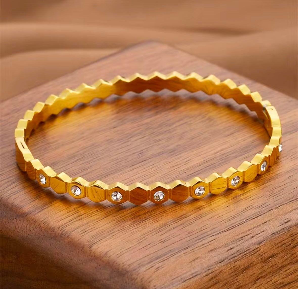 The Gilded Hexa Bangle