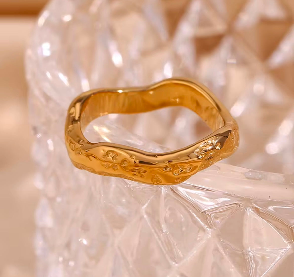 The Wave Textured Ring