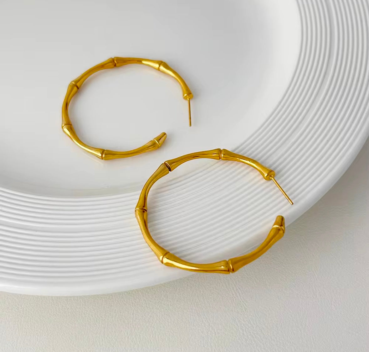 The Bamboo Bloom Hoops