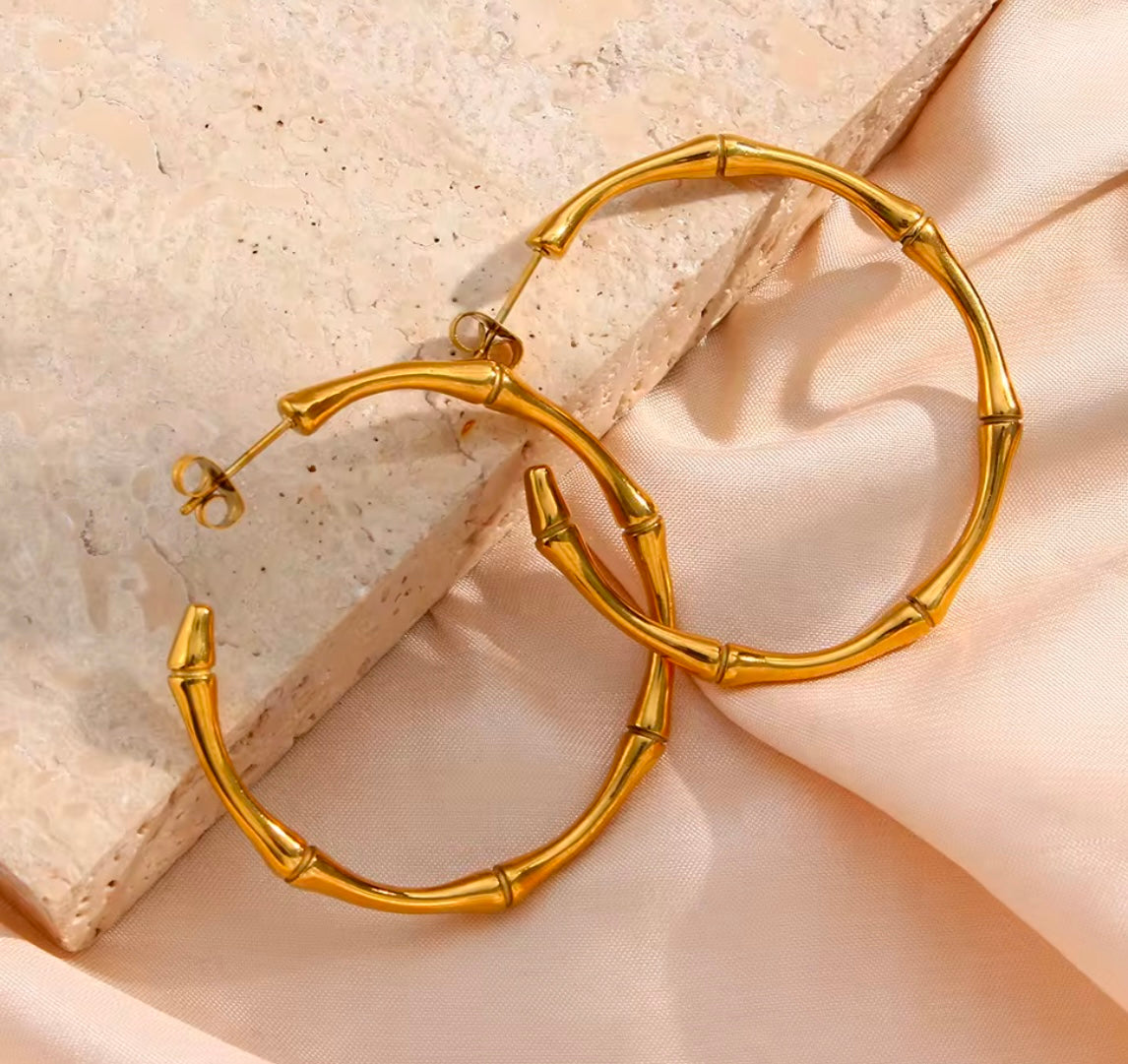 The Bamboo Bloom Hoops