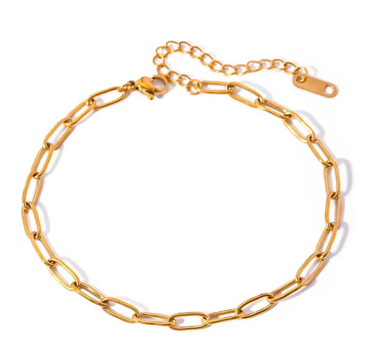 The Auria Paperclip Anklet