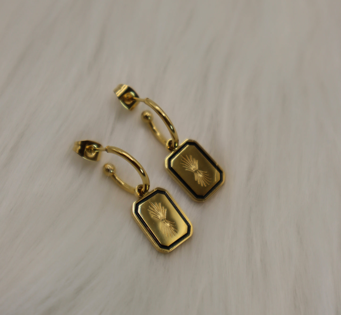The Sunburst Charm Earrings